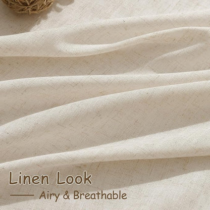 Cream Beige Curtains 90 Inches Long - Image 4