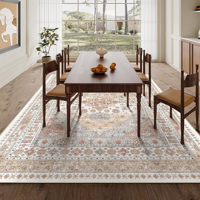 6x9 Area Rugs for Living Room, Large Washable Rug, Dining Room, Low Pile - Image 8