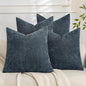Set of 4 Soft Textured Decorative Throw Pillow Covers 20x20 Inch Cozy Farmhouse by Cozoomy