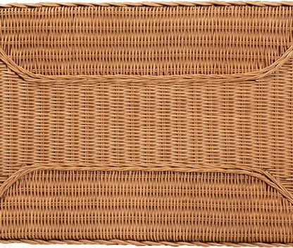 Bali & pari Minahasa Bohemian Light Honey Braided Rattan Side Table - Image 7