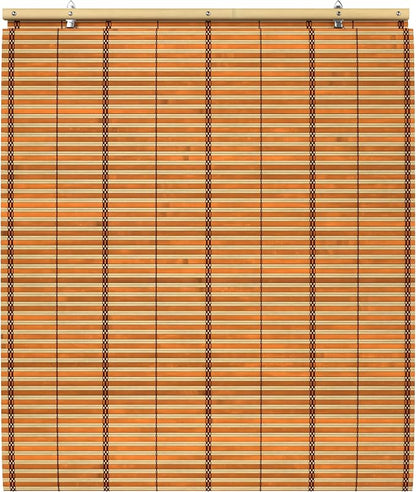 Red Lantern Burnt Bamboo Cordless Window Shade - Image 6