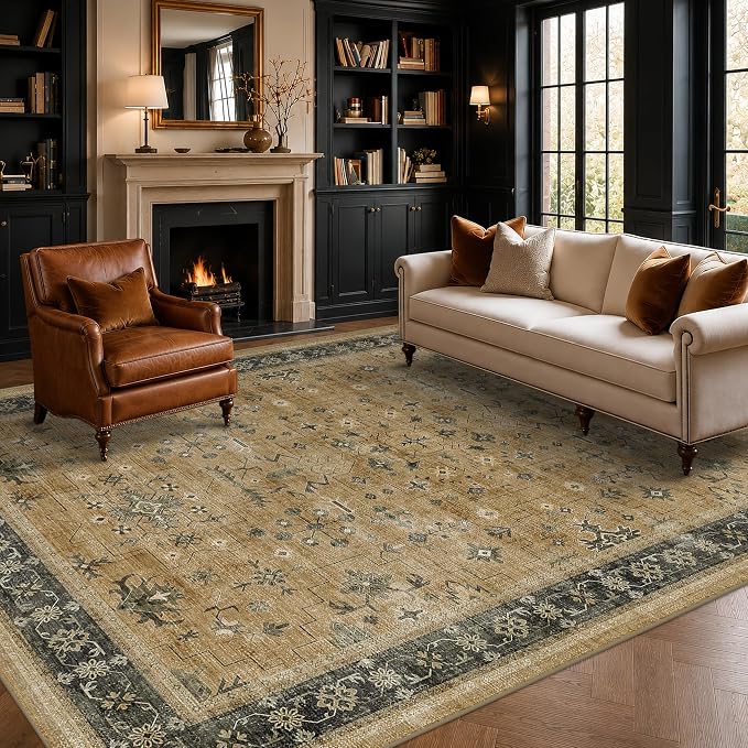 Rustic Taupe Area Rug 5x7 for Living Room - Image 6