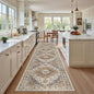 Madane Hallway Runner Rug 2'6''x12' Kitchen Runners Vintage, Turmeric/Grey | by Madane