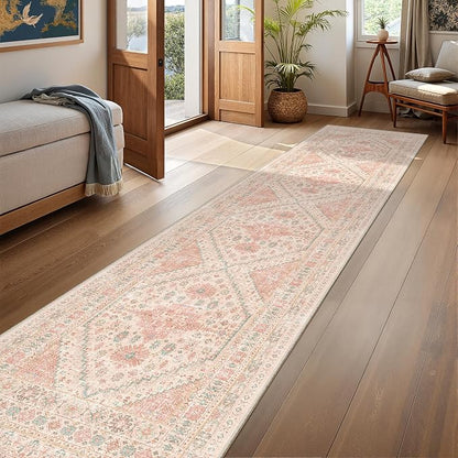 Runner Rug 2x10, Vintage Washable Rugs - Image 5