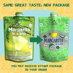 Lt. Blender's Margarita in a Bag - Margarita Mix - Each Bag Makes 1/2 Gallon of Frozen Margaritas – Non-GMO Cocktail Mix - No Blender Needed – Add Liquor, Wine or as a Mocktail (Pack of 4)
