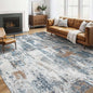 LOONGRUG 6x9 Area Rugs Washable Neutral Modern Living Room Rug Teal Rust | by LOONGRUG