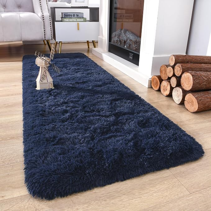 Chicrug Soft Runner Rugs for Bedroom Living Room Plush Fluffy Rug 3x8 | Shag - Image 3