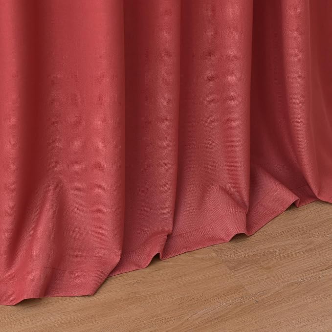 Christmas Red Linen 120 Inch Curtains - Image 9