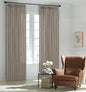 120 Inch Linen Blend Semi Sheer Pleat Curtains Taupe Burlywood Birch 50x120 | by Twodrapes