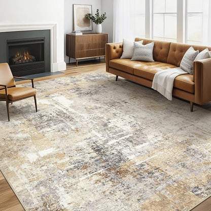 LOONGRUG 6x9 Area Rugs Washable Neutral Modern Abstract Living Room Rug | Soft by LOONGRUG