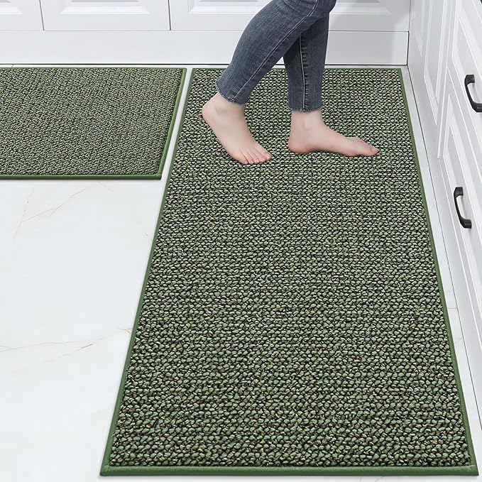 BEQHAUSE Kitchen Rugs and Mats 2PCS Non-Slip, Machine Washable Rugs by BEQHAUSE