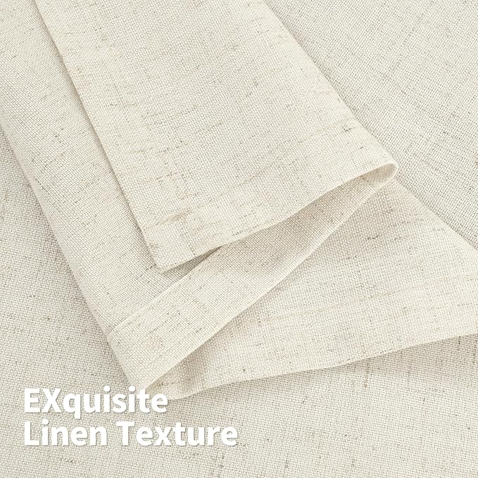 YoungsTex Linen Curtains 54 Inch Length 2 Panels - Image 9