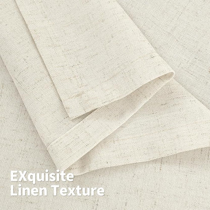 YoungsTex Linen Curtains 54 Inch Length 2 Panels - Image 9