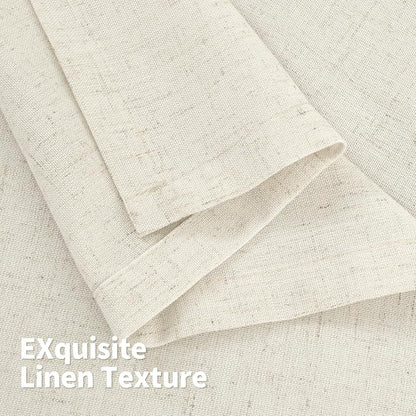 YoungsTex 72 Inch Length Natural Linen Curtains - Image 8