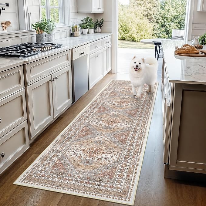 Runner Rug 2x10, Vintage Washable Rugs - Image 9