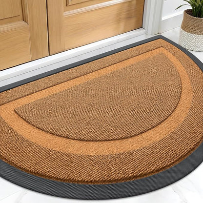 OLANLY Half Circle Front Door Mat Outside 33x21 All-Season Rubber Doormat | by OLANLY