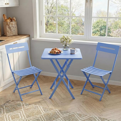 GarveeTech 3-Piece Folding Bistro Set, Heavy Duty Outdoor Patio Furniture - Image 4