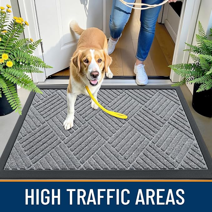 OLANLY Front Door Mat Outside Entrance 33x21, Waterproof Heavy-Duty Doormat | - Image 6
