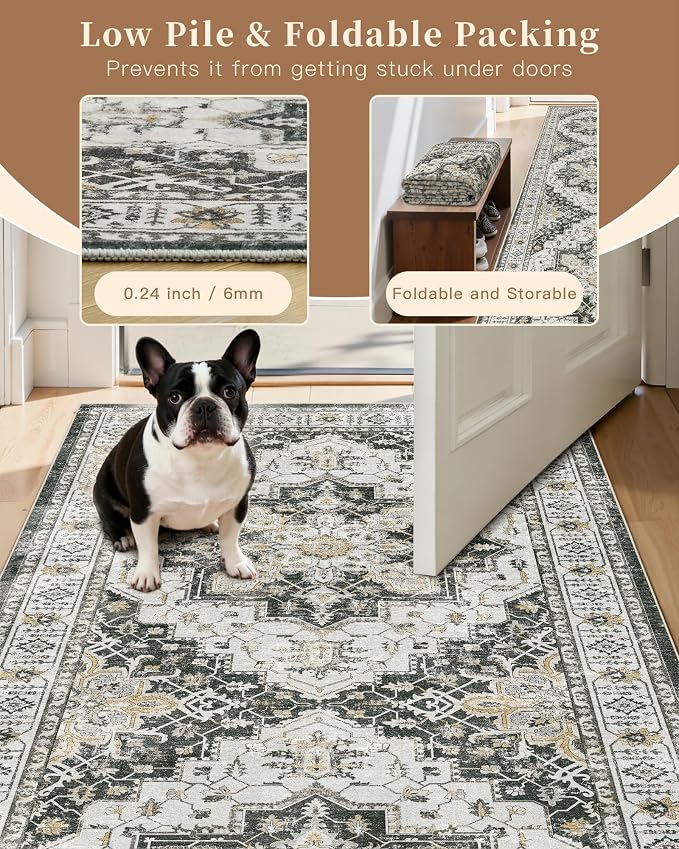 Madane Washable Runner Rugs 2x12 Long - Image 10