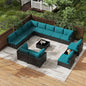 KIGOTY Patio Furniture Set, 14 Pieces Modular Outdoor Sectional Sofa, PE Rattan by KIGOTY