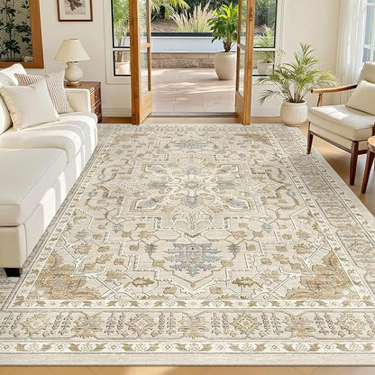 Madane 5x7 Area Rugs for Living Room, Non-Slip Washable Rug, Soft Low Pile by Madane