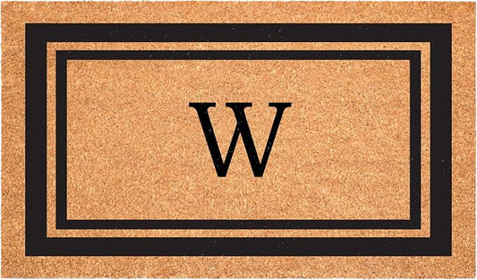 Calloway Mills 152961830W Black Border 18" x 30" Monogram Doormat by Callowaymills