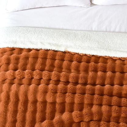 50x60 Inches Ultra-Soft Fuzzy Faux Fur Plush Throw Blanket - Image 5