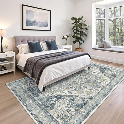 5x7 Area Rugs for Living Room, Large Washable Rug, Dining Room, Low Pile - Image 9