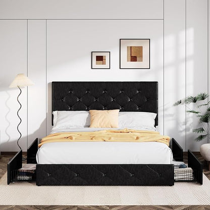 Allewie Upholstered Full Size Platform Bed Frame - Image 3