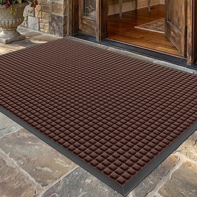 Front Door Mat Outside Entrance, Heavy Duty Waterproof Doormat | 47.5"x35.5" by WELDUN%E2%80%94IdealChoiceforHome