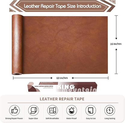 KING MOUNTAIN Leather Repair Patch, 16 x 60 Inches self Adhesive Leather Repair - Image 4