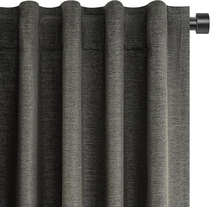 Topfinel Dark Grey Black Out Curtains 63 Inch Long - Image 7