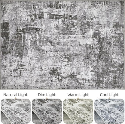 LOONGRUG 10x13 Area Rug Washable Large Neutral Modern Living Room Rug | - Image 9