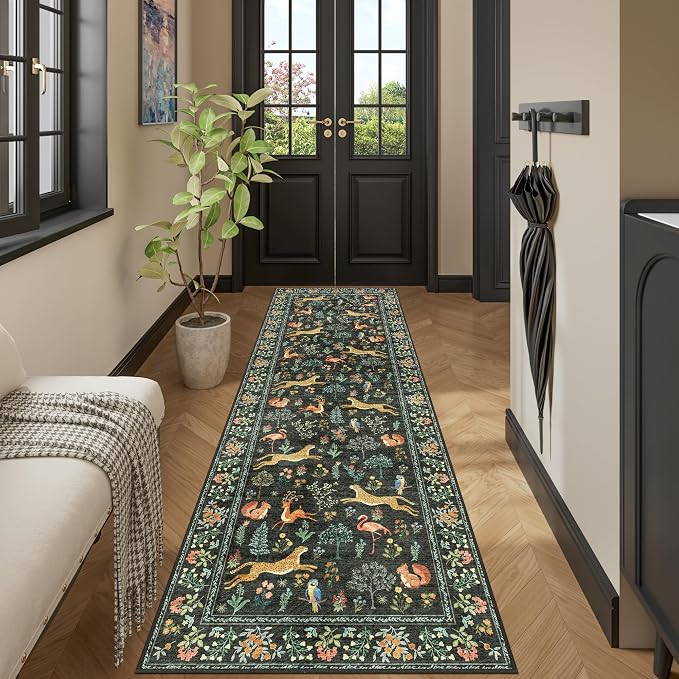 DUKINO 2x10 Kitchen Runner Rug, Soft Non Slip Animal Washable Rug, Non-Shedding - Image 6