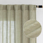 MYSKY HOME Sage Green Sheer Curtains Short Window Treatment Panels Light by MYSKYHOME
