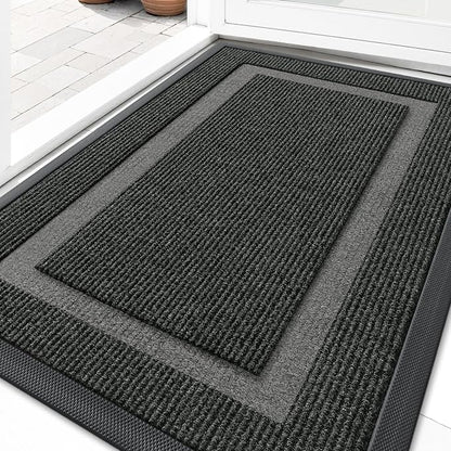 OLANLY Front Door Mat Outside 33x21, All-Season Heavy-Duty Rubber Doormat | by OLANLY