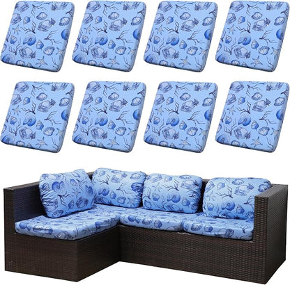 8PCS Patio Cushion Covers.Patio Furniture Couch SeatSlipcovers | Washable by SUKAIKEQA