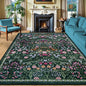 PLHXFR Area Rug 10x14 Living Room: Floral Washable Boho Carpet Dark Green | by PLHXFRSoftAreaRugs