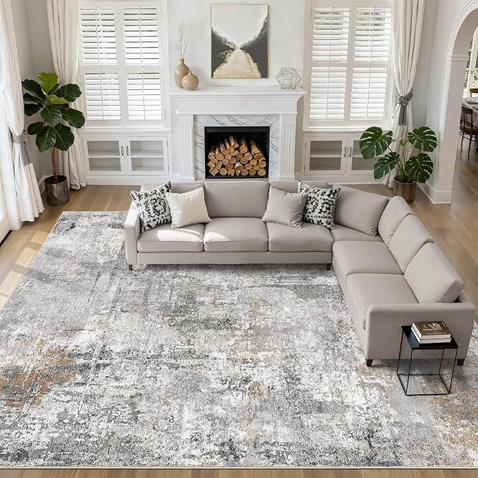LOONGRUG 12x15 Area Rug Washable Large Neutral Modern Living Room Rugs | by LOONGRUG
