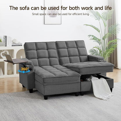 70.9" Chaise Lounge Chair Indoor, Oversized Boucle Upholstered Sofa Bed - Image 6