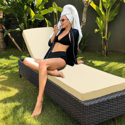 Chaise Lounge Cushion for Outdoor Furniture, Waterproof Fade and Tear Resistant - Image 7