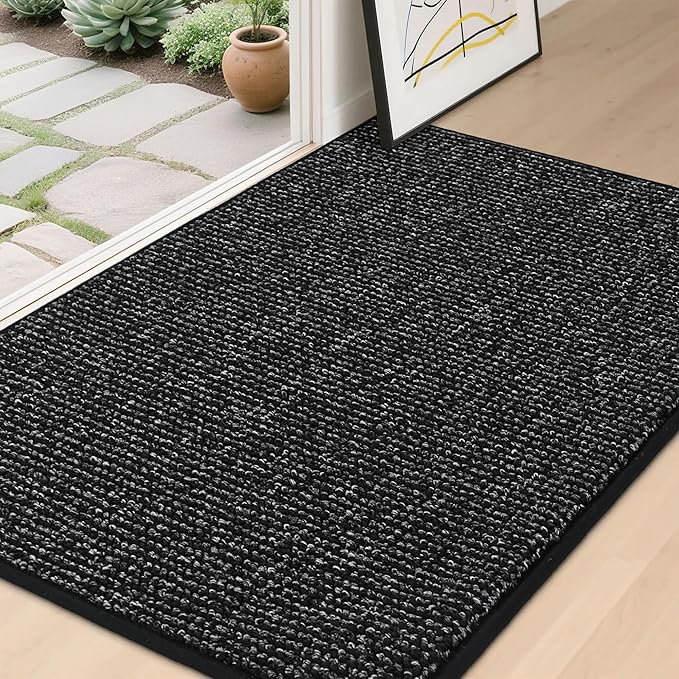 BEQHAUSE Dirt Trapper Door Mat 32" x 48", Non-Slip Washable Doormats, Low by BEQHAUSE
