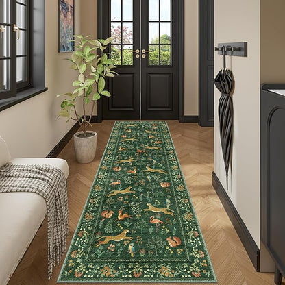 DUKINO 2x6 Runner Rug, Washable Animal Kitchen Rugs Non Slip, Low Pile - Image 6
