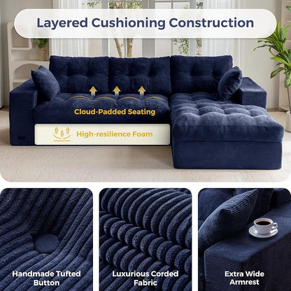 MAXYOYO 104" L Shaped Modular Sectional Sofa - Image 6