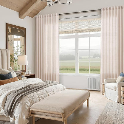 Natural White Linen Curtains 120 Inches Long - Image 7