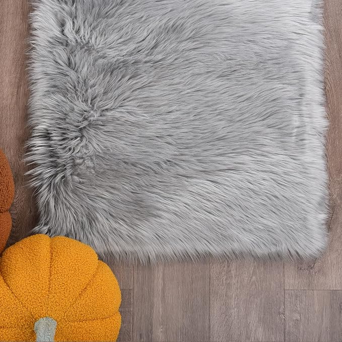 Goolela Grey Fluffy Fuzzy Furry Rug 2x6 - Image 7