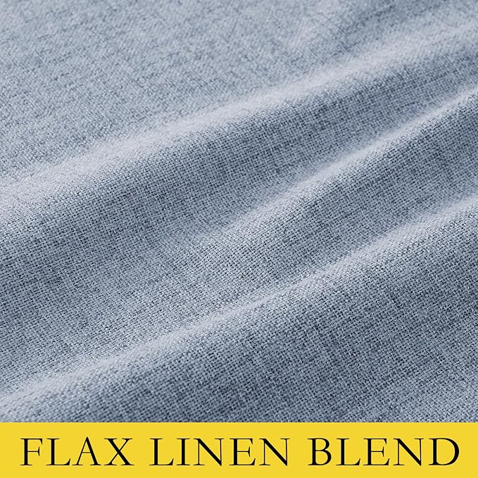 NICETOWN Full Blackout Linen Curtains 108" Length - Image 3