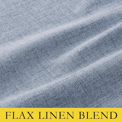 NICETOWN Full Blackout Linen Curtains 102" Length - Image 3