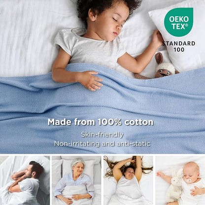 Bedsure GentleSoft 100% Cotton Blanket Full Size - Image 2