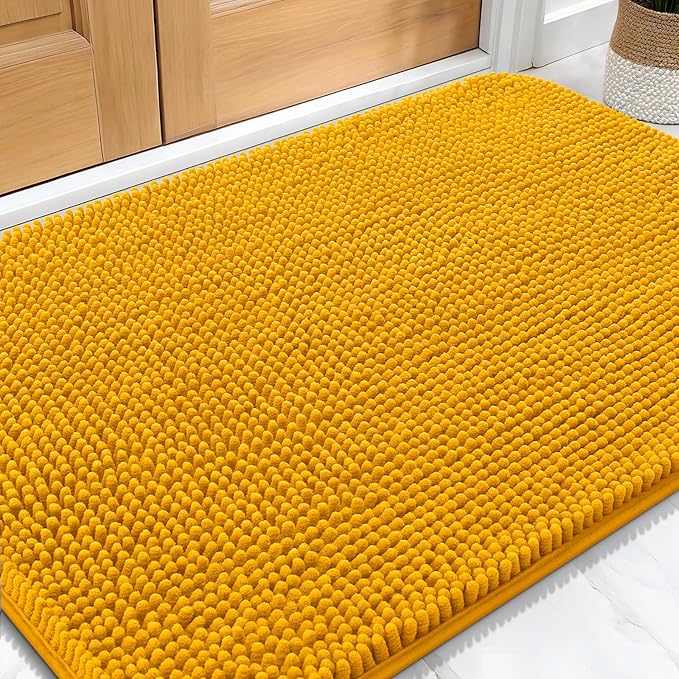 OLANLY Dog Door Mat for Muddy Paws 34x21, Super Absorbent Chenille Mud Mat | by OLANLY